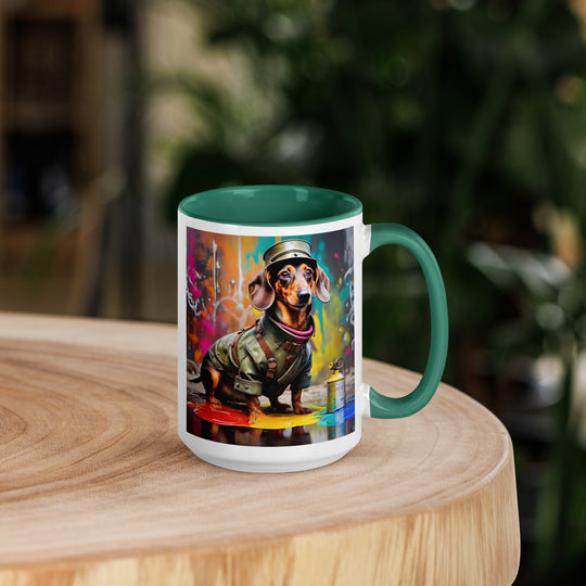 Dachshund- Mug with Color Inside v5