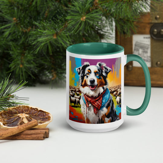 Australian Shepherd- Mug with Color Inside v3