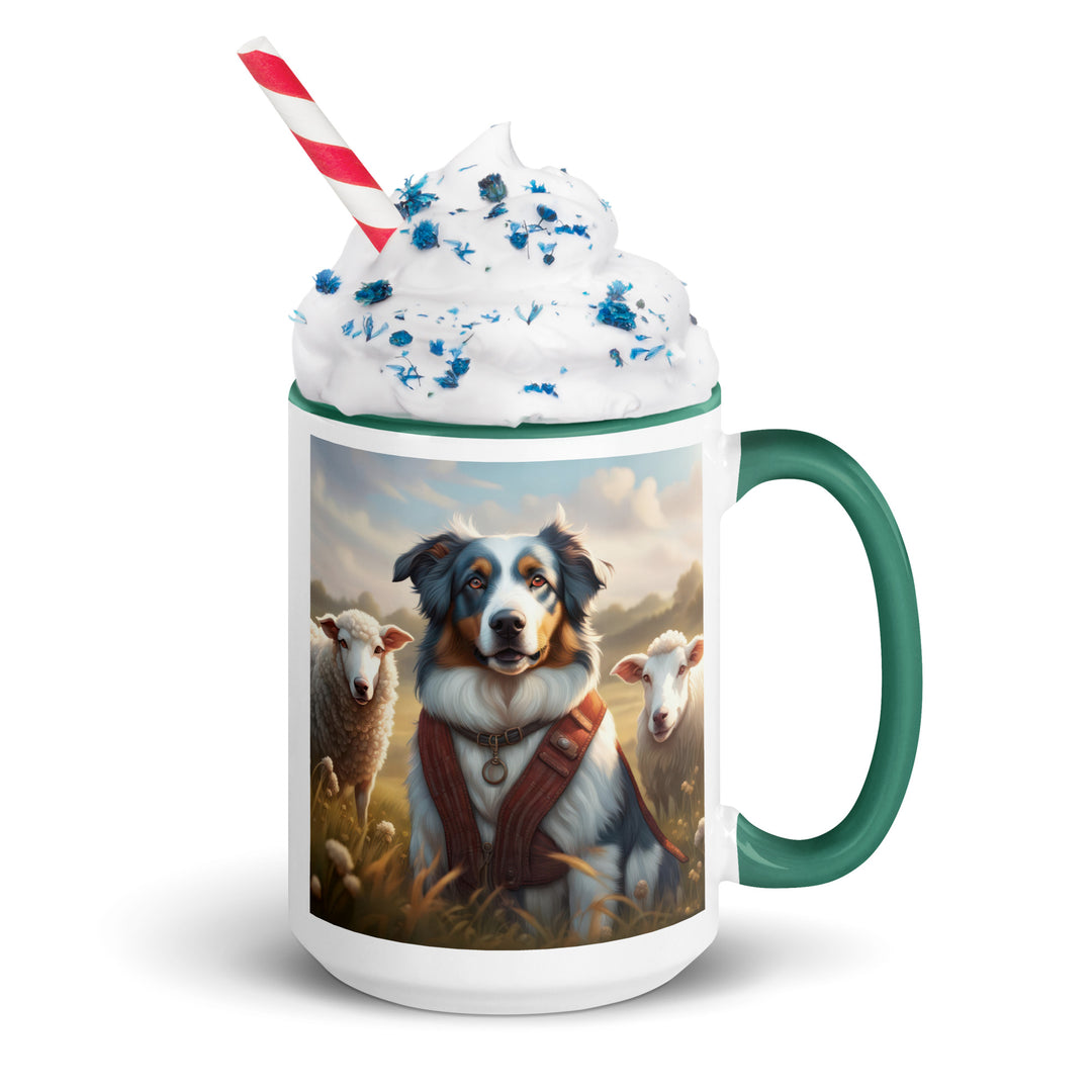 Australian Shepherd- Mug with Color Inside v4