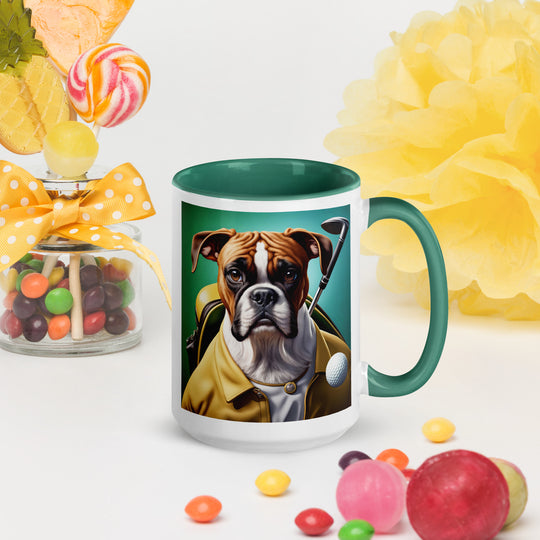 Boxer Golfer- Mug with Color Inside