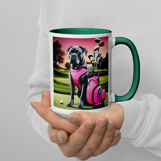 Cane Corso Golfer- Mug with Color Inside