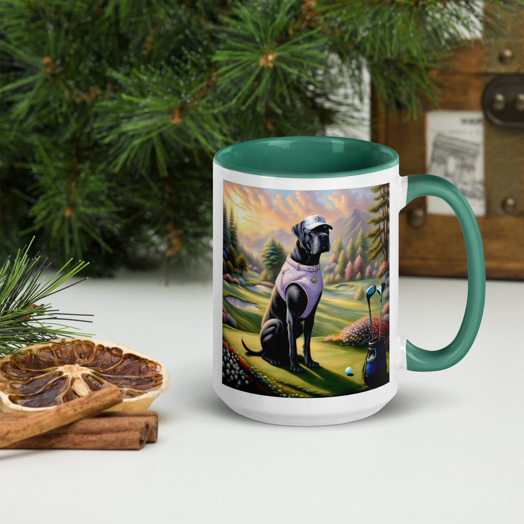 Cane Corso Golfer- Mug with Color Inside v2