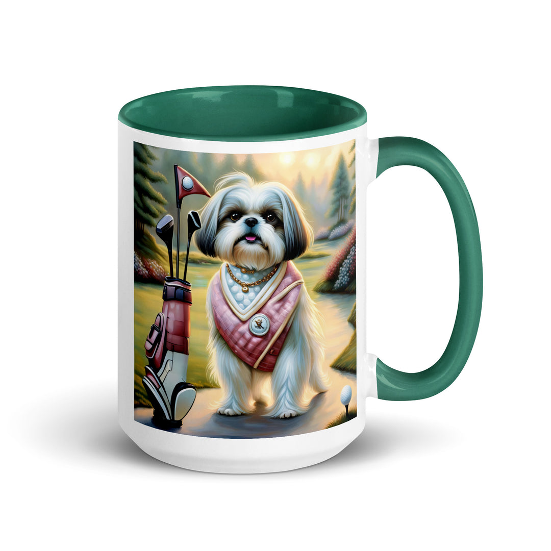 Shih Tzu Golfer- Mug with Color Inside