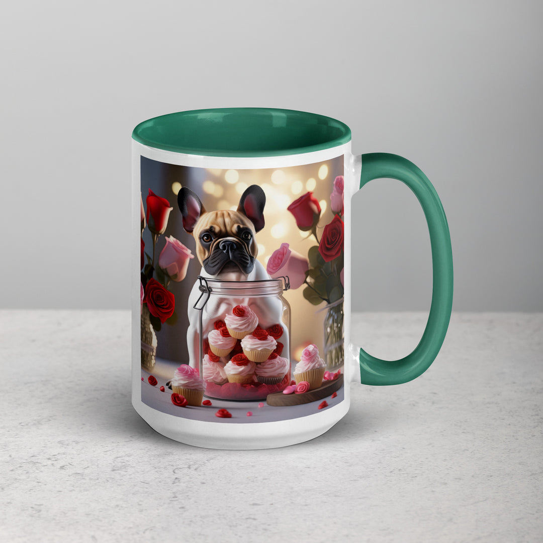 French Bulldog Romantic- Mug with Color Inside v2