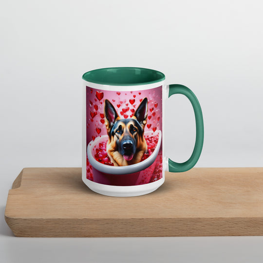 German Shepherd Romantic- Mug with Color Inside