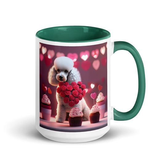 Poodle Romantic- Mug with Color Inside v3