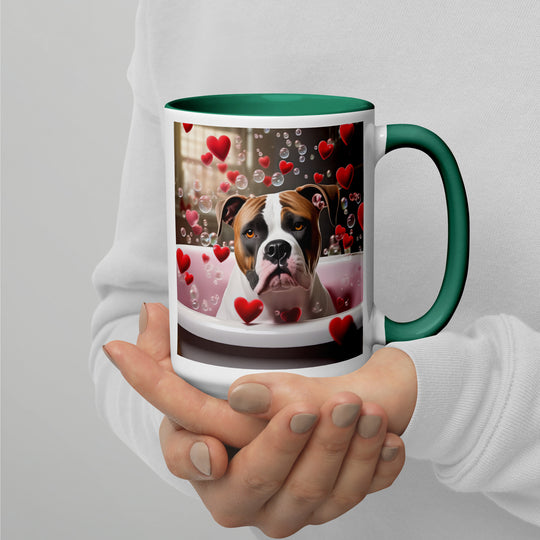 American Bulldog Romantic- Mug with Color Inside