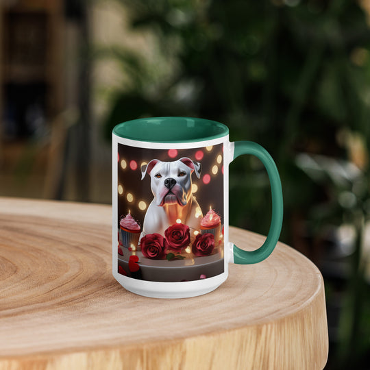 American Bulldog Romantic- Mug with Color Inside v2