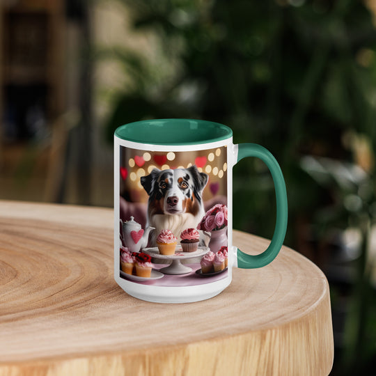 Australian Shepherd Romantic- Mug with Color Inside