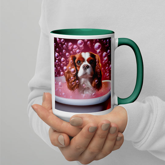 Cavalier King Charles Spaniel Romantic- Mug with Color Inside v2