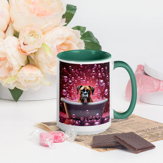 Boxer Romantic- Mug with Color Inside