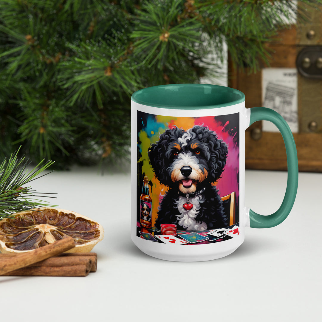 Bernedoodle General- Mug with Color Inside v10