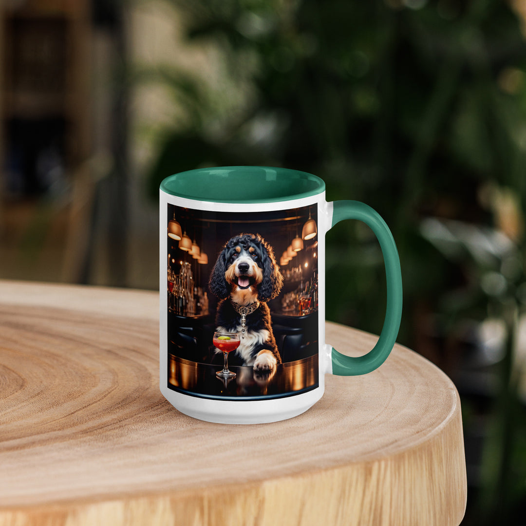 Bernedoodle General- Mug with Color Inside v15