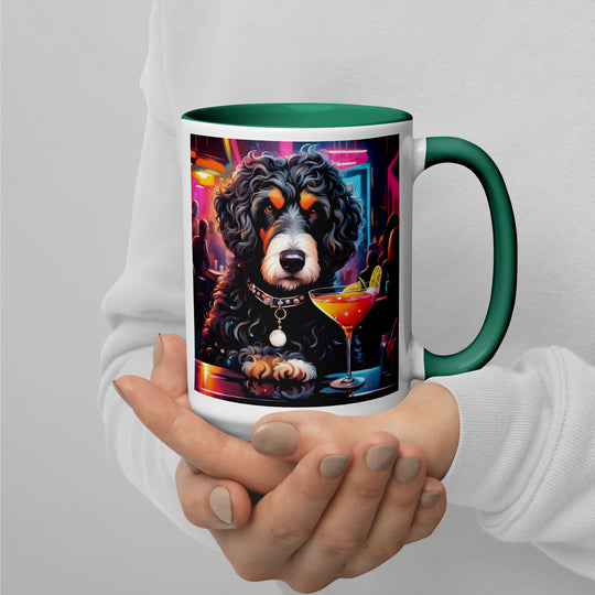 Bernedoodle General- Mug with Color Inside v16