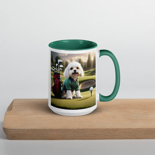 Cavachon Golfer- Mug with Color Inside v3