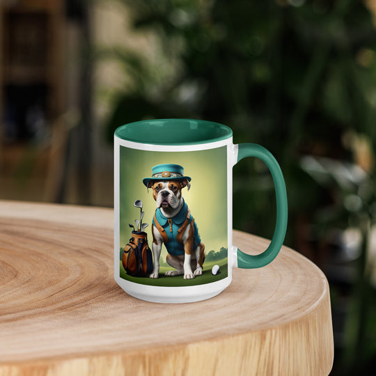 Catahoula Bulldog Golfer- Mug with Color Inside v3