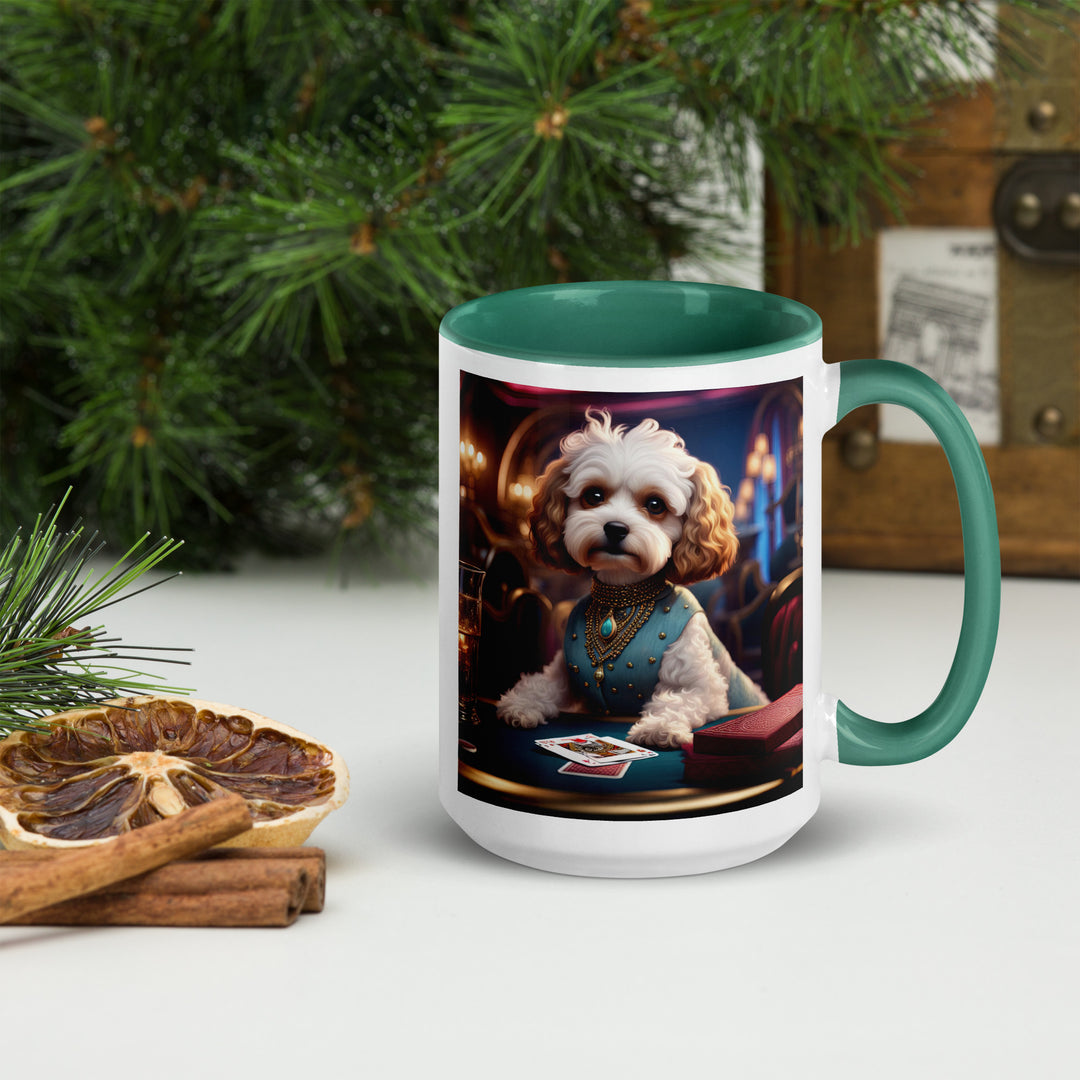 Cavapoo General- Mug with Color Inside v26