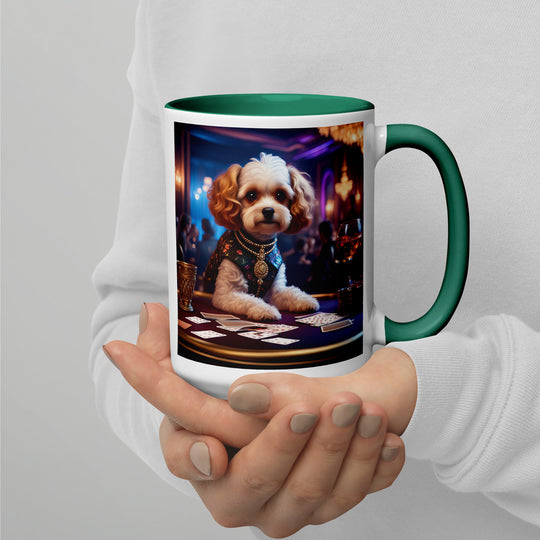 Cavapoo General- Mug with Color Inside v29