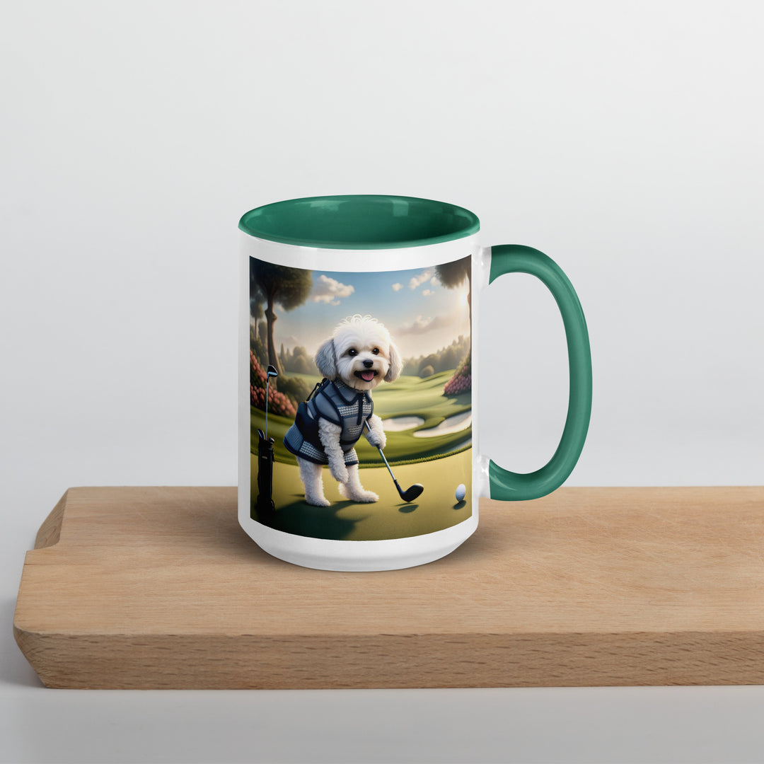 Maltipoo Golfer- Mug with Color Inside