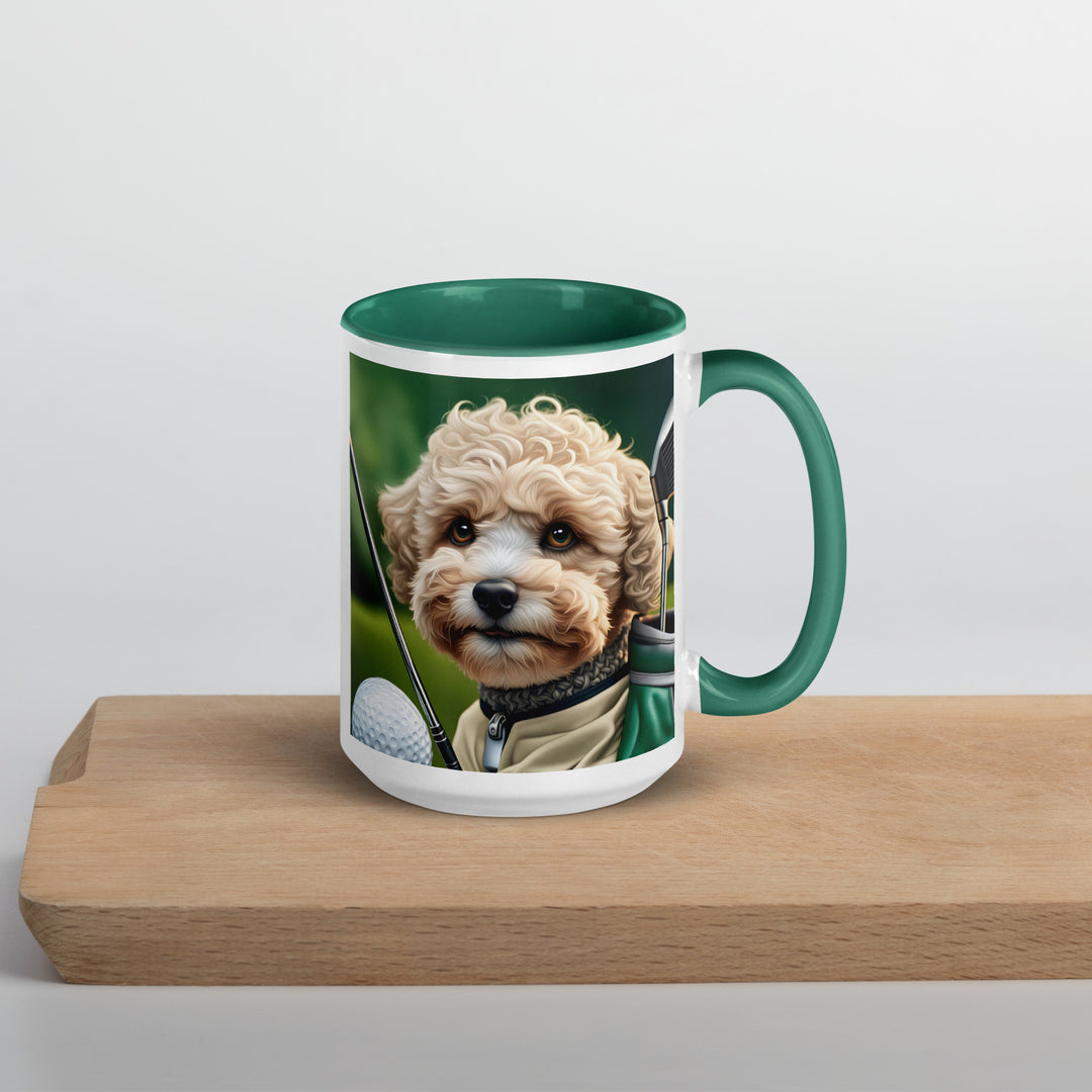 Maltipoo Golfer- Mug with Color Inside v8