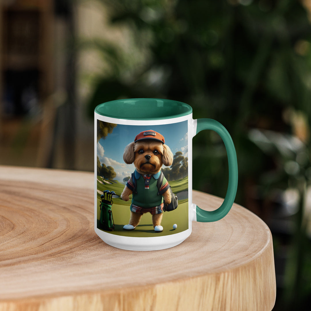 Pekapoo Golfer- Mug with Color Inside v2