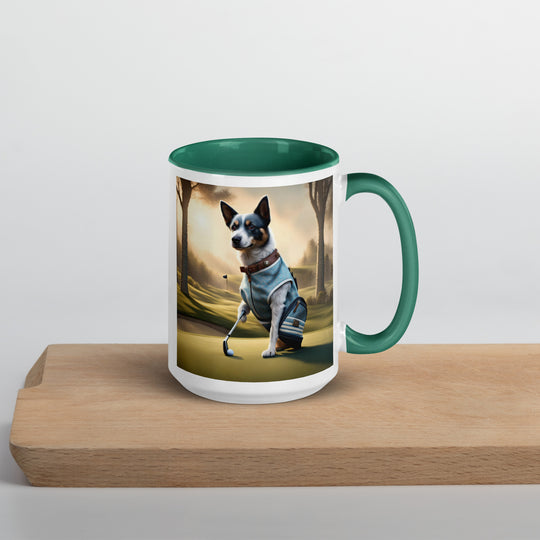 Texas Heeler Golfer- Mug with Color Inside v2