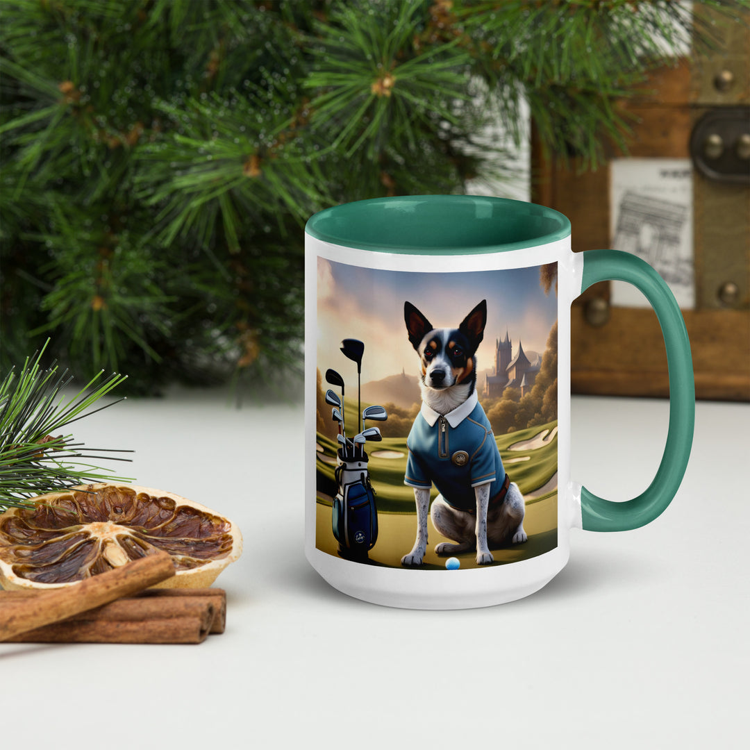 Texas Heeler Golfer- Mug with Color Inside v3