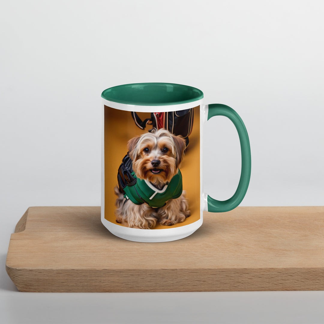 Yorkipoo Golfer- Mug with Color Inside