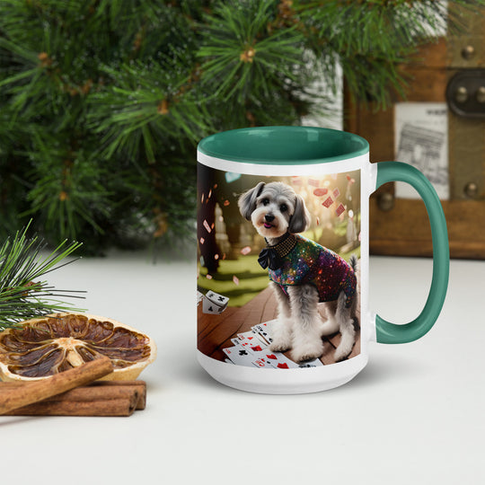 Schnoodle Golfer- Mug with Color Inside v2