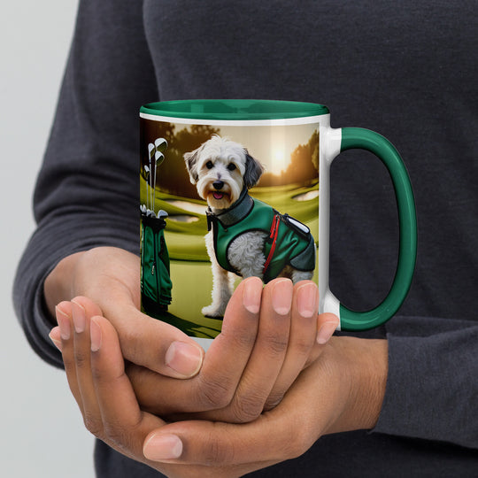 Schnoodle Golfer- Mug with Color Inside v4