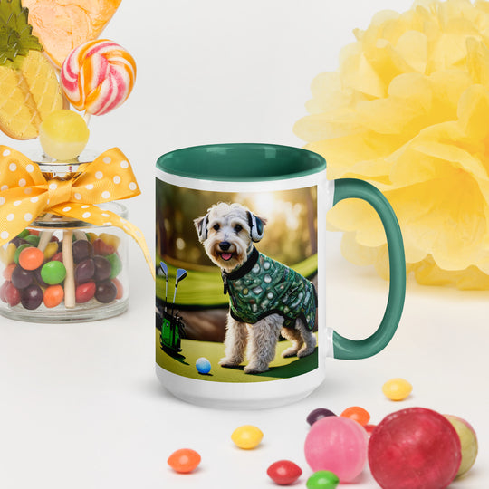 Schnoodle Golfer- Mug with Color Inside v5