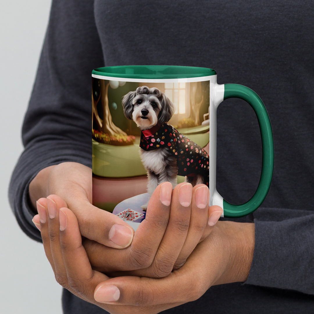 Schnoodle Golfer- Mug with Color Inside v7