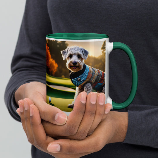 Schnoodle Golfer- Mug with Color Inside v9