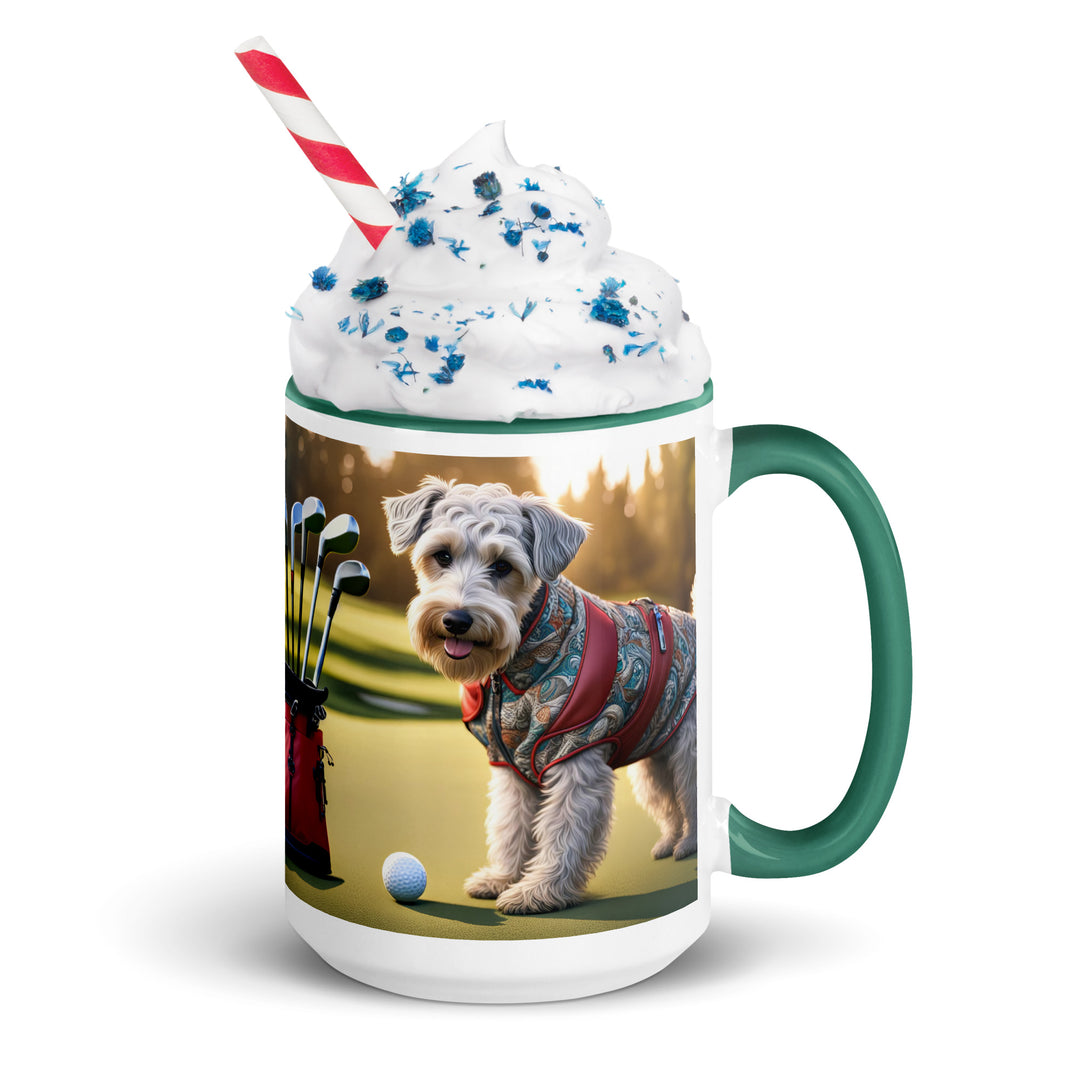 Schnoodle Golfer- Mug with Color Inside v10