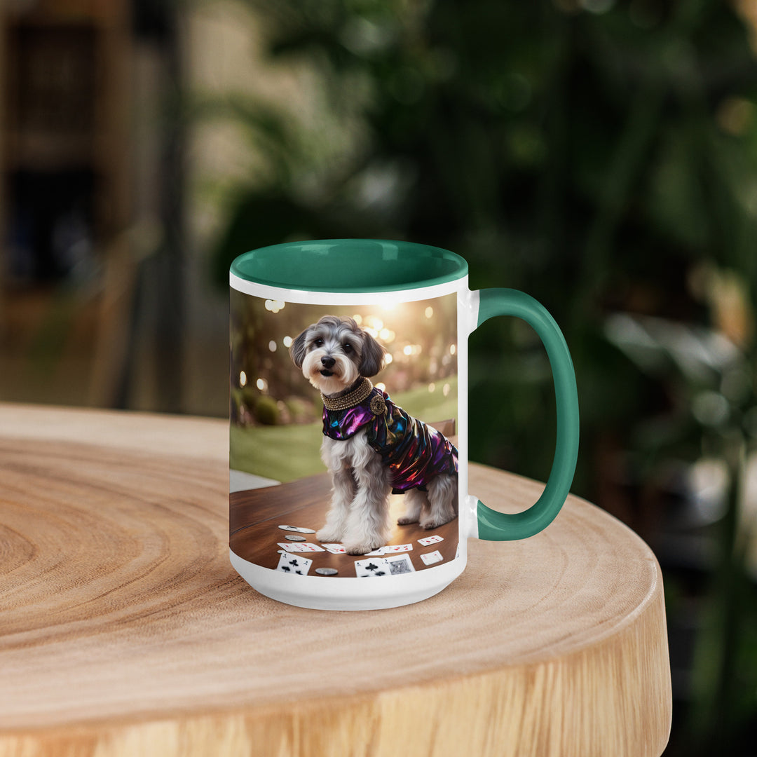 Schnoodle Golfer- Mug with Color Inside v12