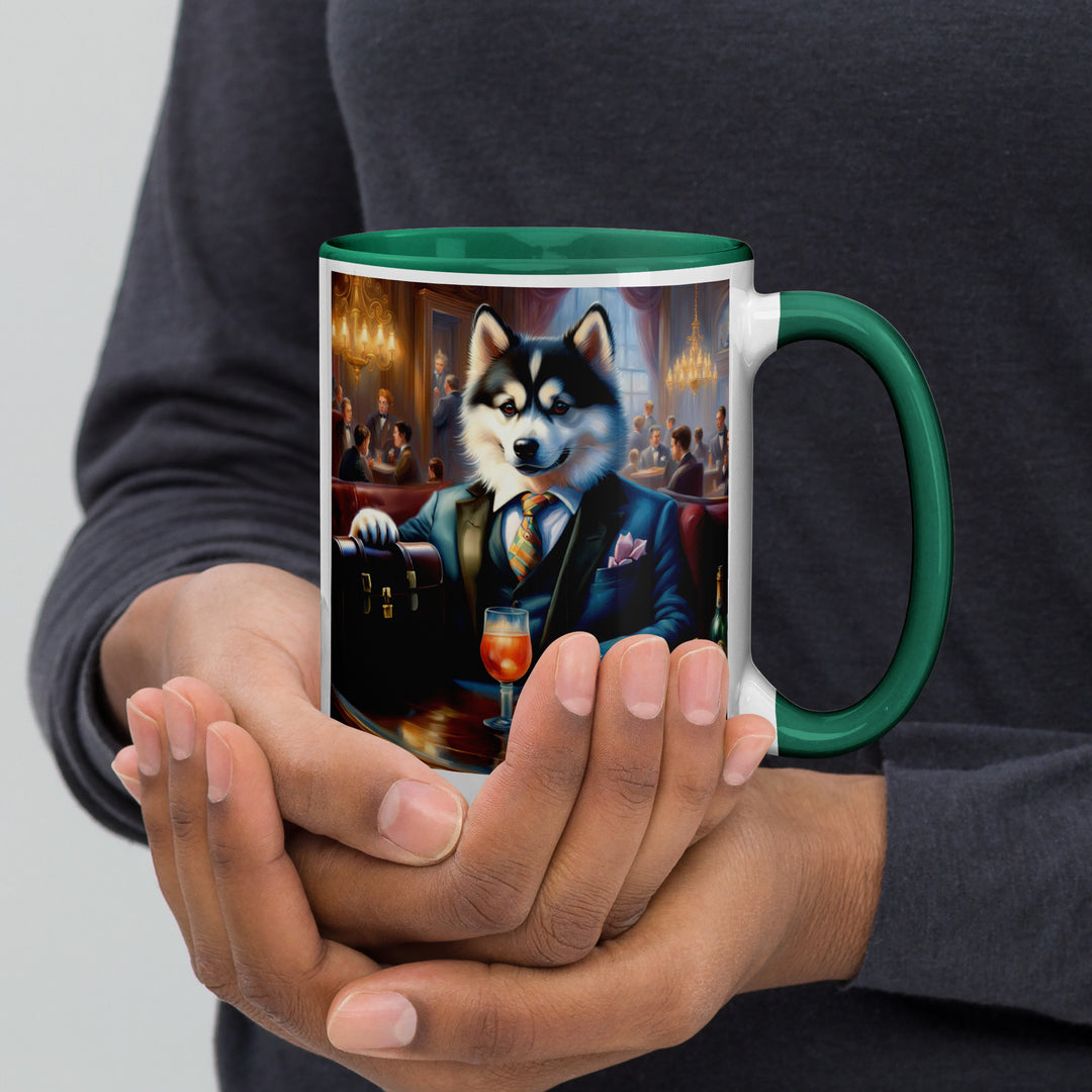 Pomsky General- Mug with Color Inside v15