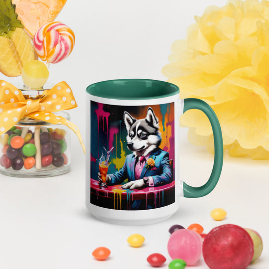 Pomsky General- Mug with Color Inside v7