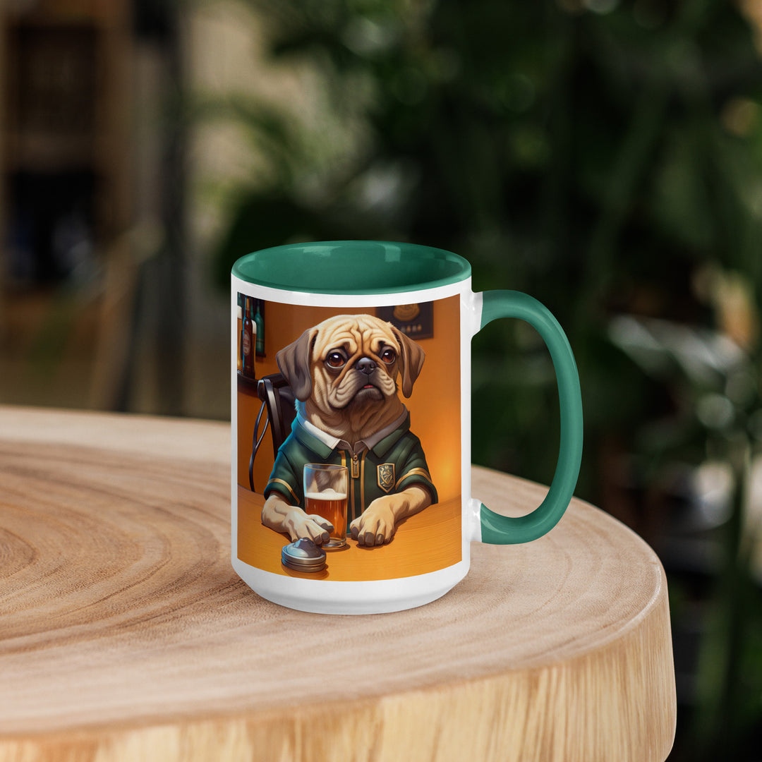 Puggle Golfer- Mug with Color Inside v14