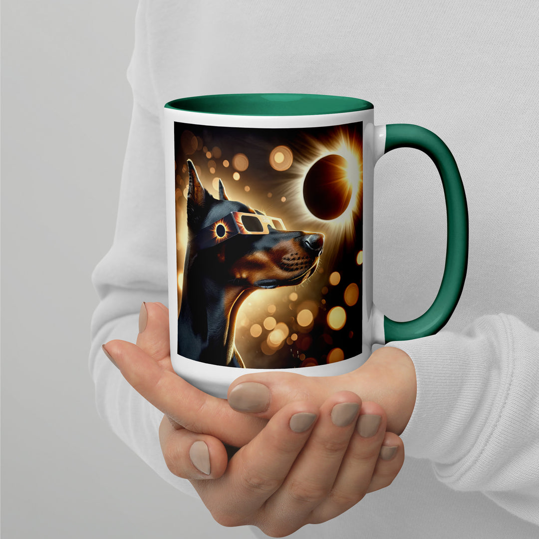 Doberman Pincher Eclipse- Mug with Color Inside