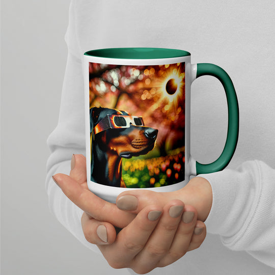 Doberman Pincher Eclipse- Mug with Color Inside v2