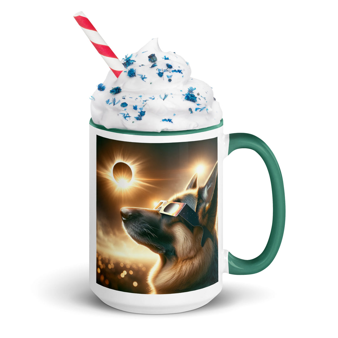 German Shepherd Eclipse- Mug with Color Inside