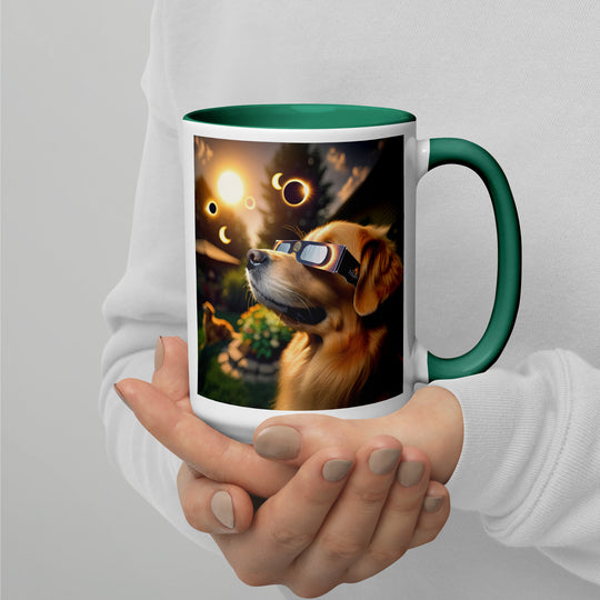 Golden Retriever Eclipse- Mug with Color Inside v2