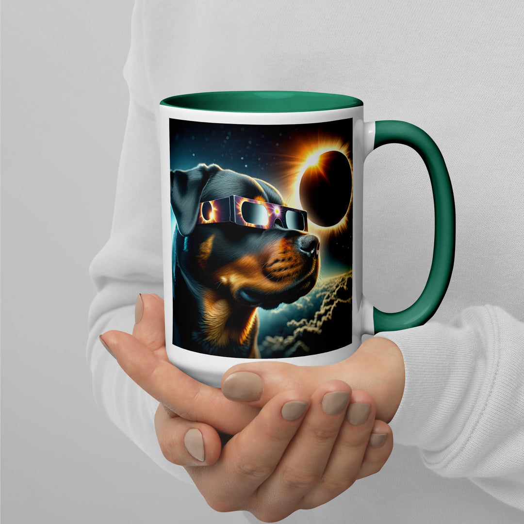 Rottweiler Eclipse- Mug with Color Inside v2