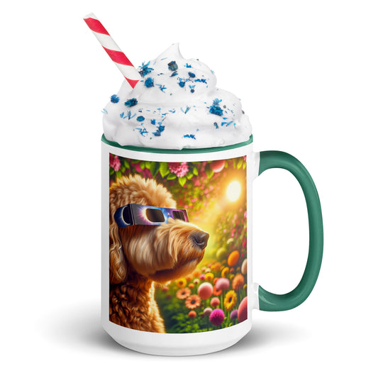 Goldendoodle Eclipse- Mug with Color Inside