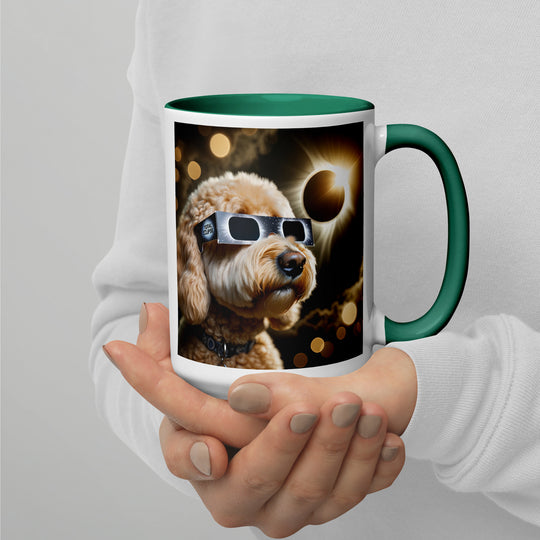 Goldendoodle Eclipse- Mug with Color Inside v2