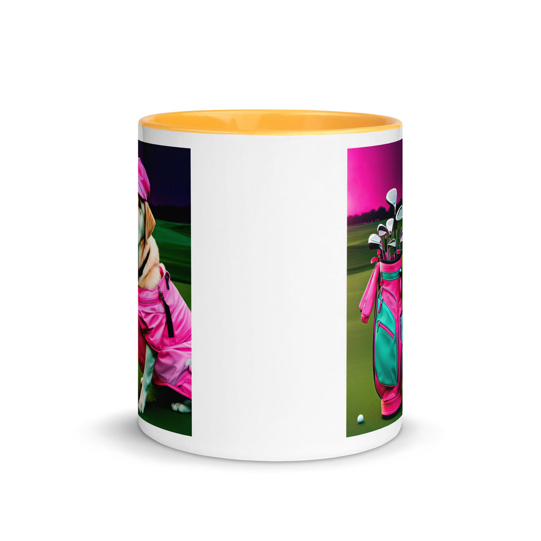 Mug with Color Inside-Labrador Retriever Golfer V16