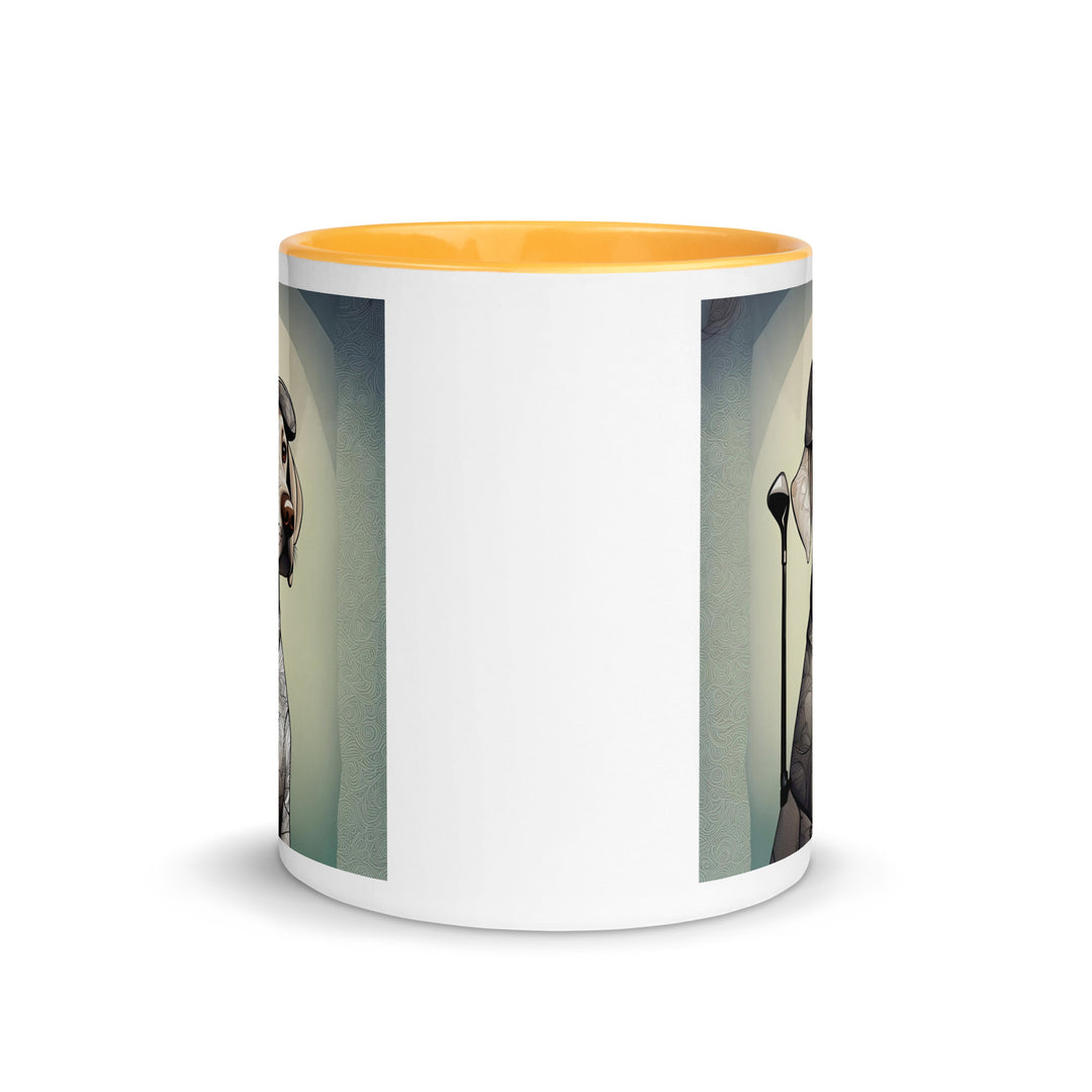 Mug with Color Inside-Labrador Retriever Golfer V17