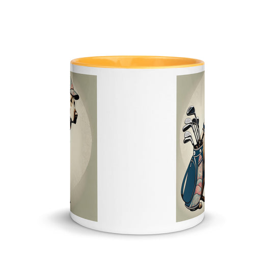 Mug with Color Inside-Labrador Retriever Golfer V19