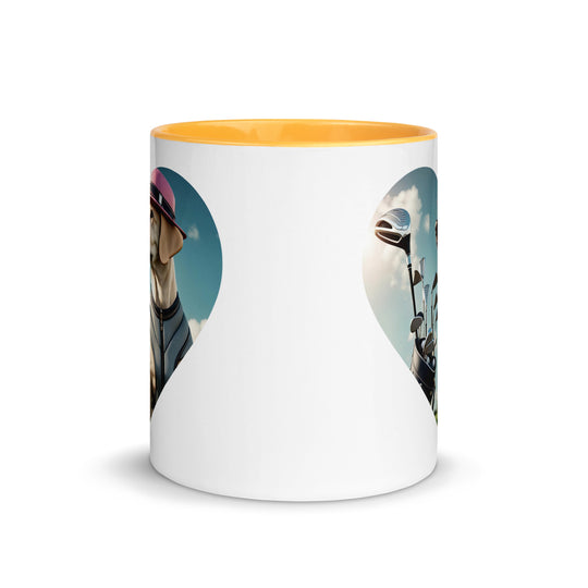 Mug with Color Inside-Labrador Retriever Golfer V23