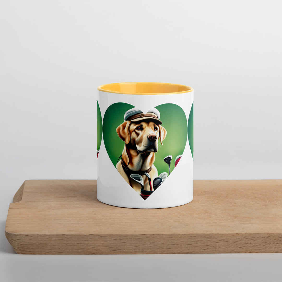 Mug with Color Inside-Labrador Retriever Golfer V26